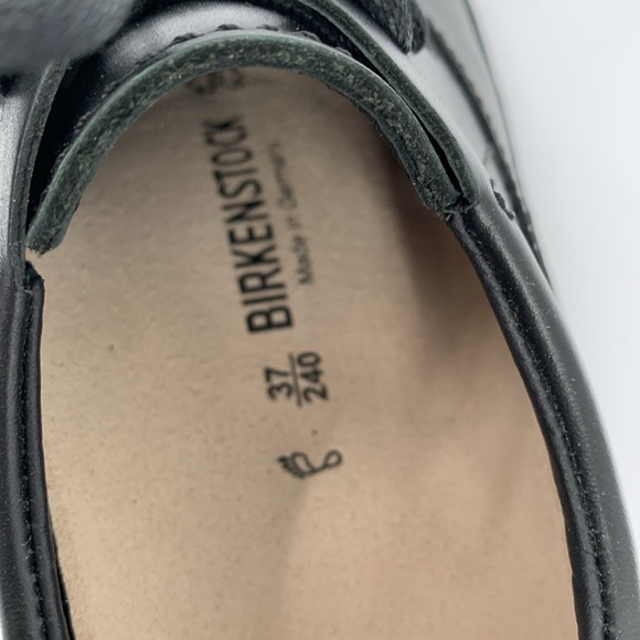 Birkenstock Memphis black leather loafer shoe oxford tie Germany women new 37 6 - Picture 7 of 7